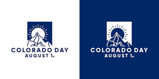 Colorado-logo-spitzendesign zum gedenken an den colorado-tag am 1. august