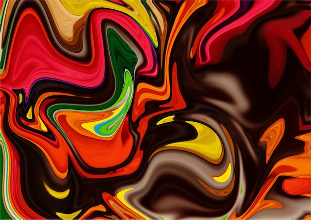 Colorfull Flüssiger HintergrundHand gezeichneter VektorhintergrundFlüssiger Marmorierungseffekt
