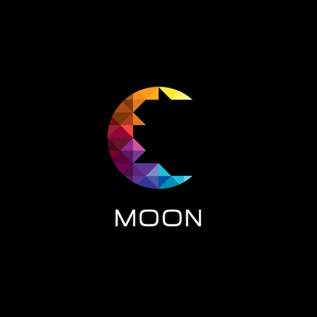 Vektor colorfull mond icon logo