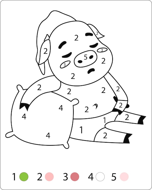 Vektor coloring number pages oder kinder