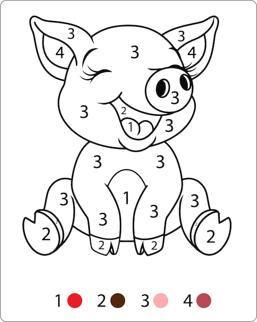 Vektor coloring number pages oder kinder