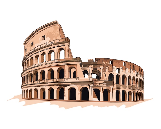 Colosseum Amphitheater Rom Italien Illustration