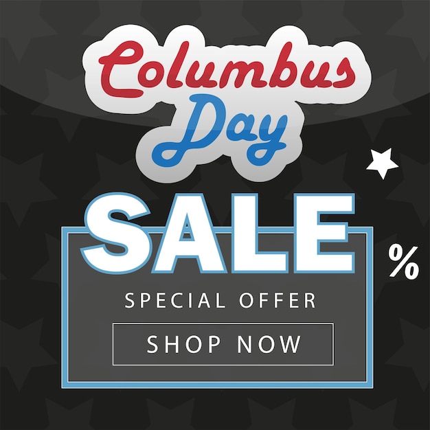 Columbus day verkaufsförderung, werbung, poster, bannervorlage. columbus-tag-tapete. gutschein-rabatt