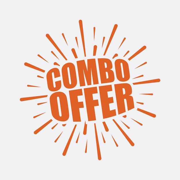 Combo-angebot sunburst-illustration