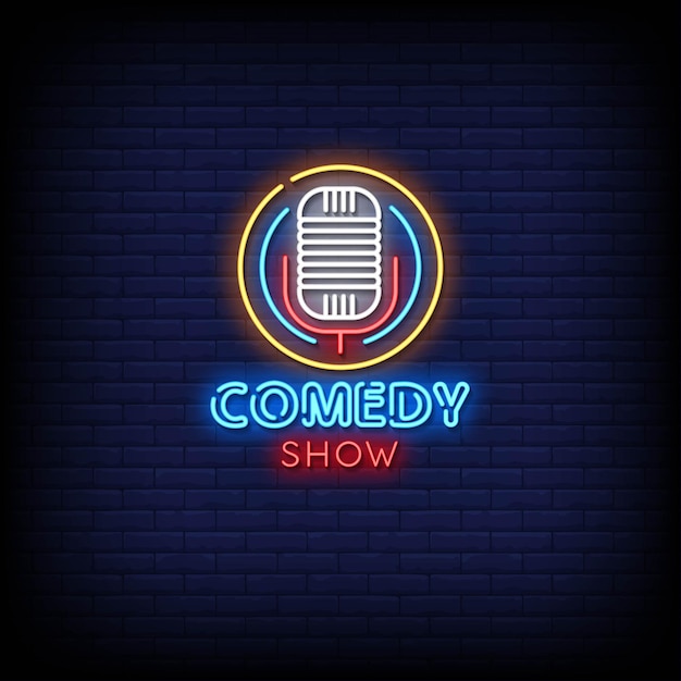 Comedy Show Leuchtreklamen Stil Text