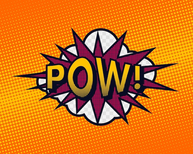 Comic Buch POW Style Retro