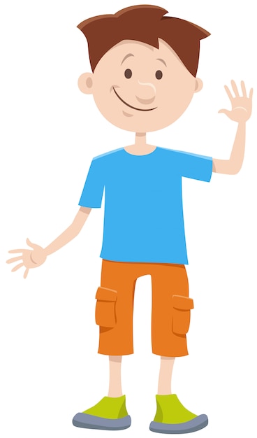 Comic-Comicfigur des Jungenjungen