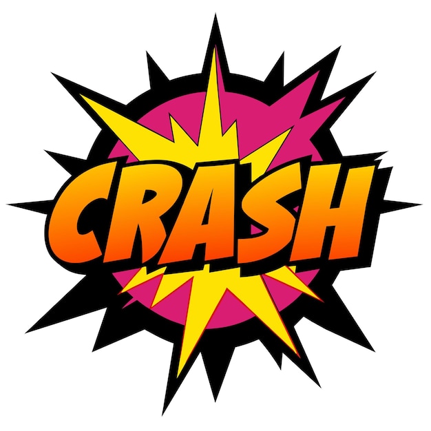 Comic Crash Splash-Vektorillustration