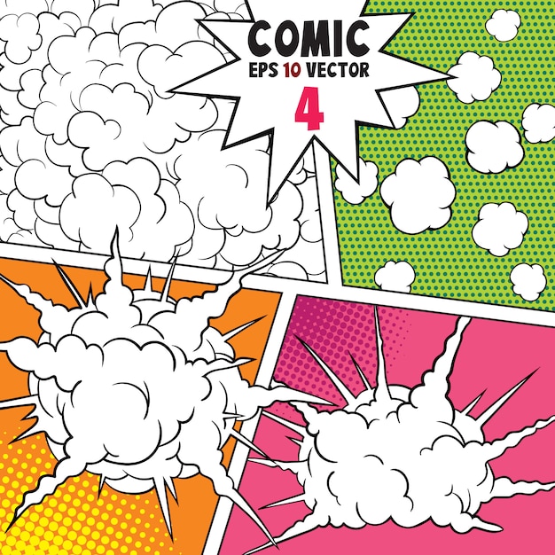 Comic explosions- und raucheffekt