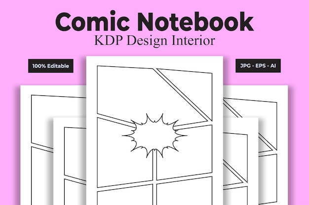 Comic-Notizbuch KDP Interior – Low or No Content Book