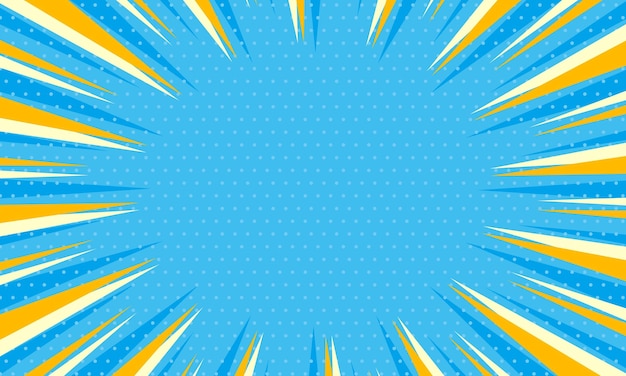 Comic pop art blue abstract background design