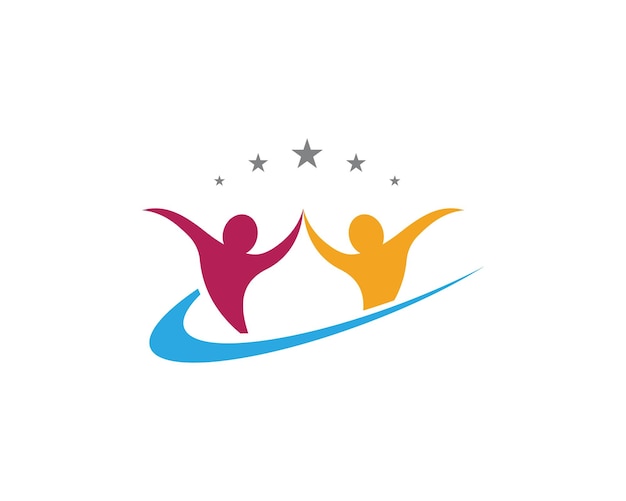 Community Care Logo-Vorlage Vektor-Symbol