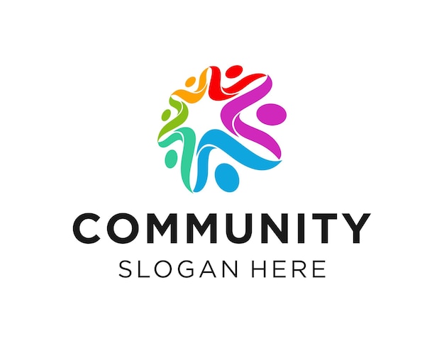 Community-Logo-Design, erstellt mit der Anwendung Corel Draw 2018 mit weißem Hintergrund