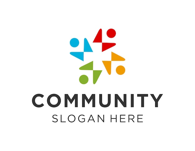 Community-Logo-Design, erstellt mit der Anwendung Corel Draw 2018 mit weißem Hintergrund