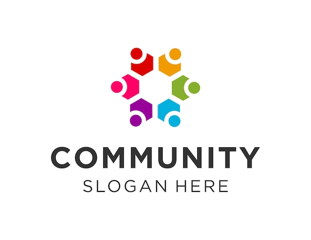 Community-Logo-Design, erstellt mit der Anwendung Corel Draw 2018 mit weißem Hintergrund