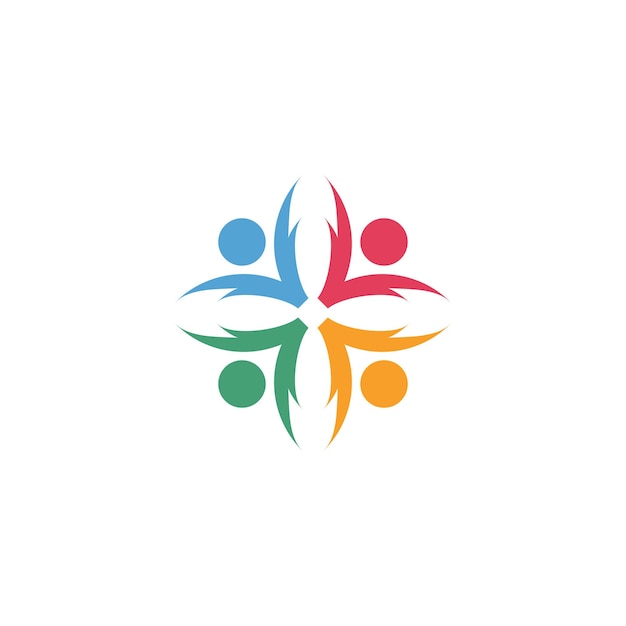 Vektor community-logo-design-vektor mit kreativer idee