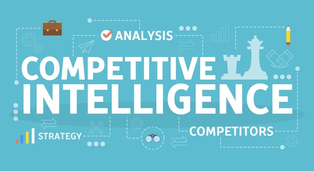 Competitive intelligence-konzept. idee der unternehmensorganisation