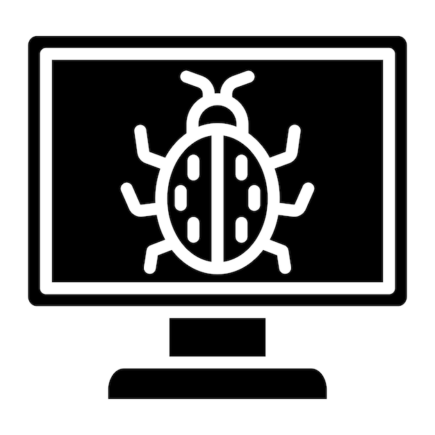 Computer-Bug-Symbol-Stil