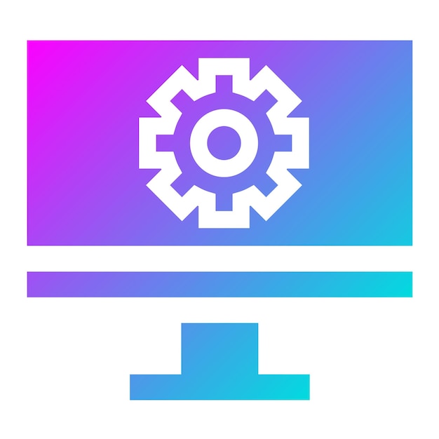 Computer-Einstellungen Vektor-Ikonen-Design-Illustration