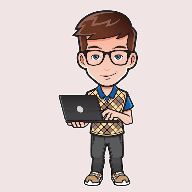 Vektor computer expert illustration