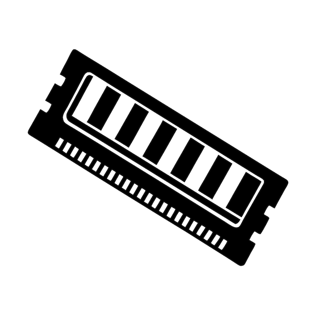 Computer-Hardware-Komponenten Teile und Geräte mit Random-Access-Speicher RAM Vektor-Design