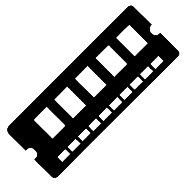 Computer-Hardware-Komponenten Teile und Geräte mit Random-Access-Speicher RAM Vektor-Design