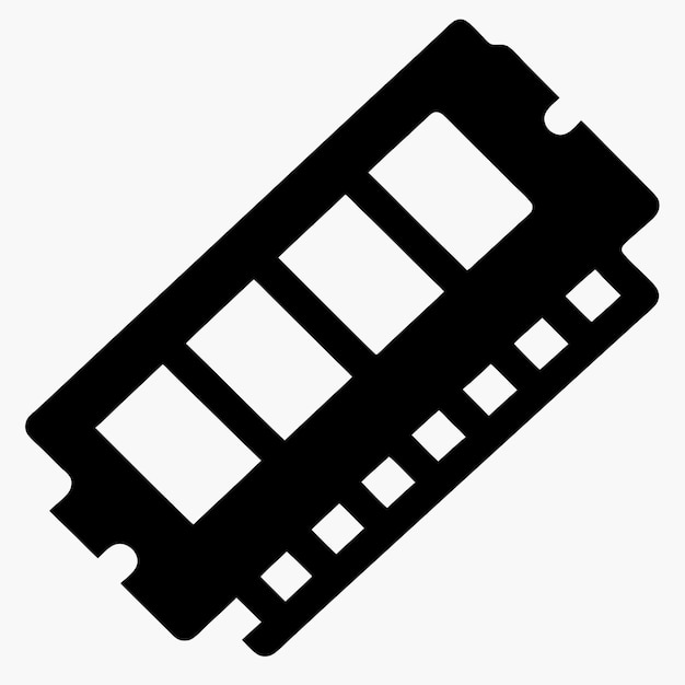 Computer-Hardware-Komponenten Teile und Geräte mit Random-Access-Speicher RAM Vektor-Design
