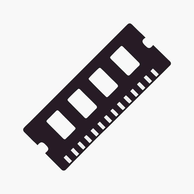 Computer-Hardware-Komponenten Teile und Geräte mit Random-Access-Speicher RAM Vektor-Design