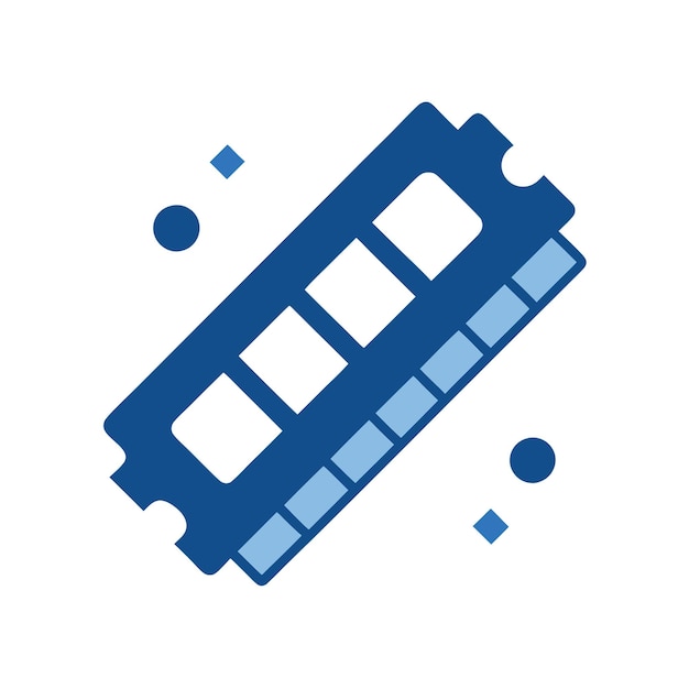 Computer-Hardware-Komponenten Teile und Geräte mit Random-Access-Speicher RAM Vektor-Design