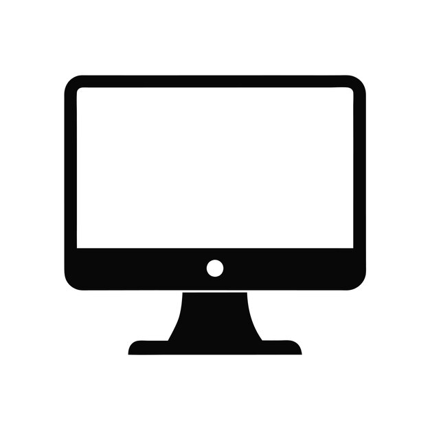 Computer-Hardware-Komponenten Teile und Geräte mit Vektor-Stil-Illustration des Monitors