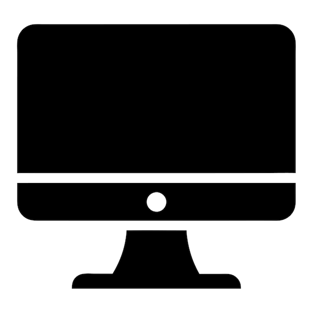 Computer-Hardware-Komponenten Teile und Geräte mit Vektor-Stil-Illustration des Monitors