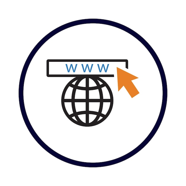 Computer klickt auf Webbrowser klickt auf das Browser-Symbol