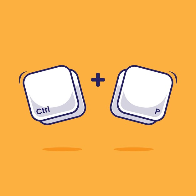 Computer-Kombinations-Kurzschlüssel Ctrl P Icon-Symbol Schnelltipptechnologie Tastatur-Kürzschlüssel-Automation