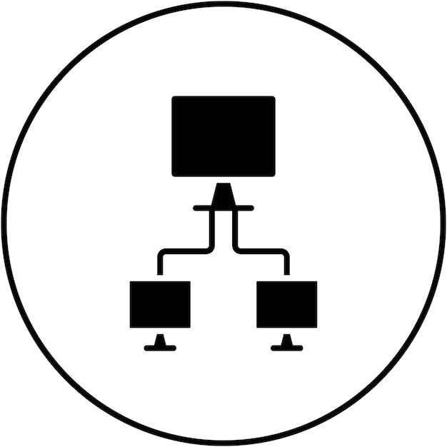 Computer-Netzwerk-Ikonen-Vektorbild Kann für Cloud Computing verwendet werden