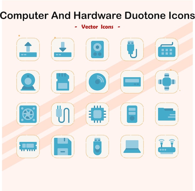 Computer und Hardware Duotone Icon Collection