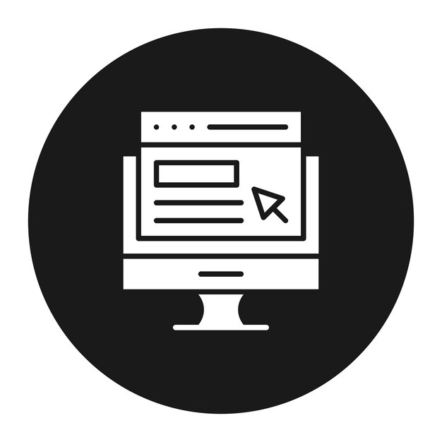 Computer-Website-Vektor-Symbol kann für Web-Hosting-Ikonen verwendet werden