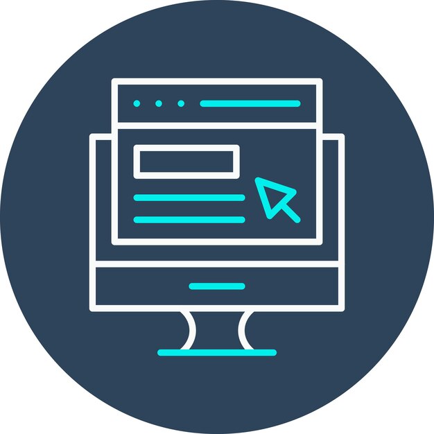 Computer-Website-Vektor-Symbol kann für Web-Hosting-Ikonen verwendet werden