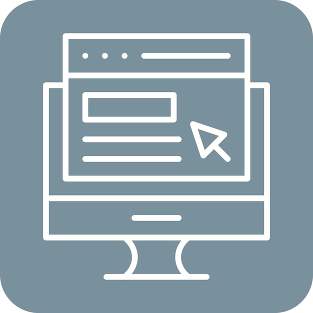 Computer-Website-Vektor-Symbol kann für Web-Hosting-Ikonen verwendet werden