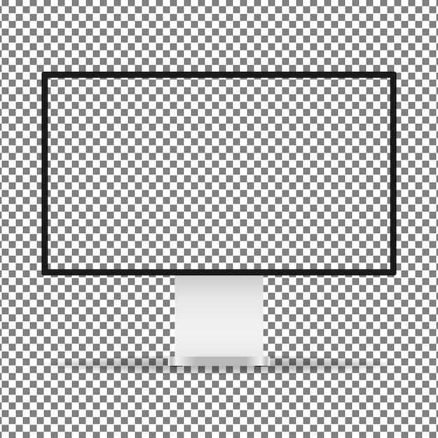 Vektor computeranzeige mit transparentem bildschirm.