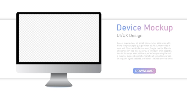 Vektor computerbildschirm benutzeroberfläche und ux-design. realistischer grauer laptop isoliert