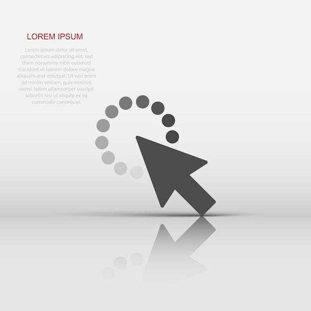Computermaus-Cursor-Symbol im flachen Stil Pfeil-Cursors-Vektor-Illustration auf weißem isolierten Hintergrund Maus zielt Geschäftskonzept