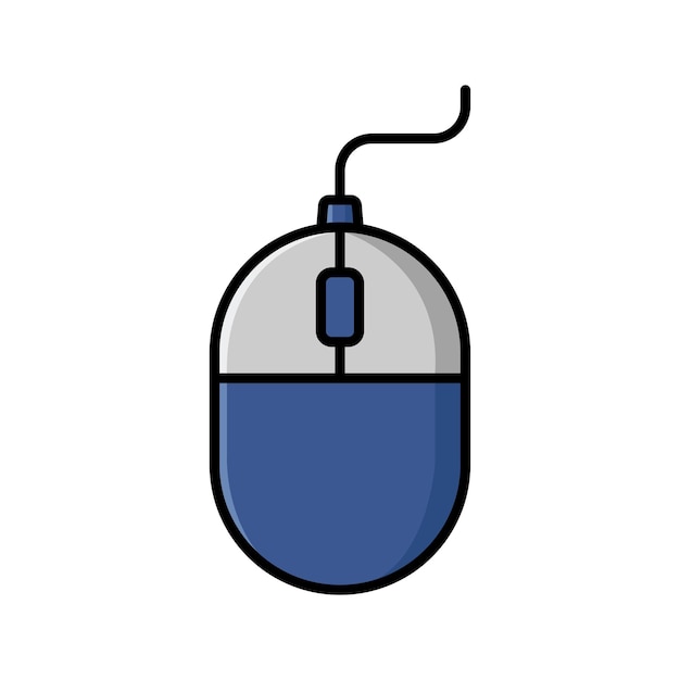 Computermaus-Ikonen-Vektor-Design-Vorlage einfach und sauber