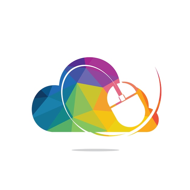 Computermaus und cloud-logo-design