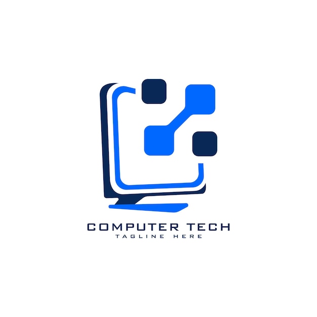 Computertechnologie-Logo-Design-Vorlage