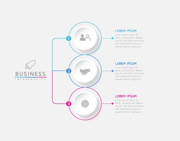 Connecting Steps Business Infografik-Vorlage