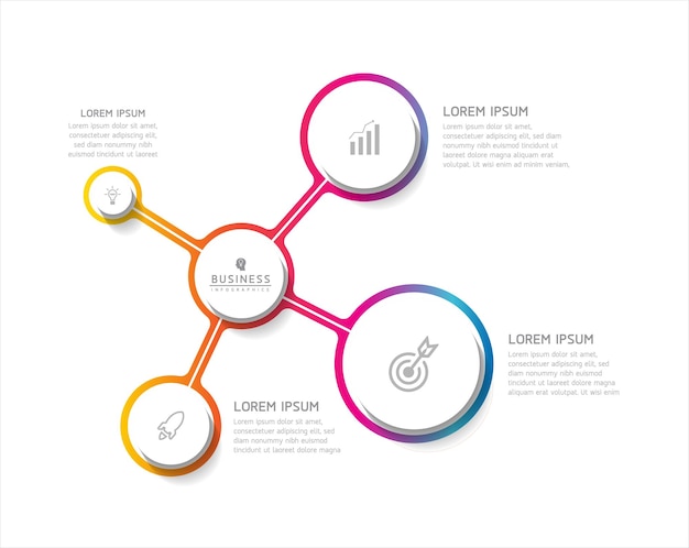 Connecting Steps Business Infografik-Vorlage