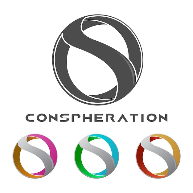 Vektor conspheration modernes buchstabe o-logo-design