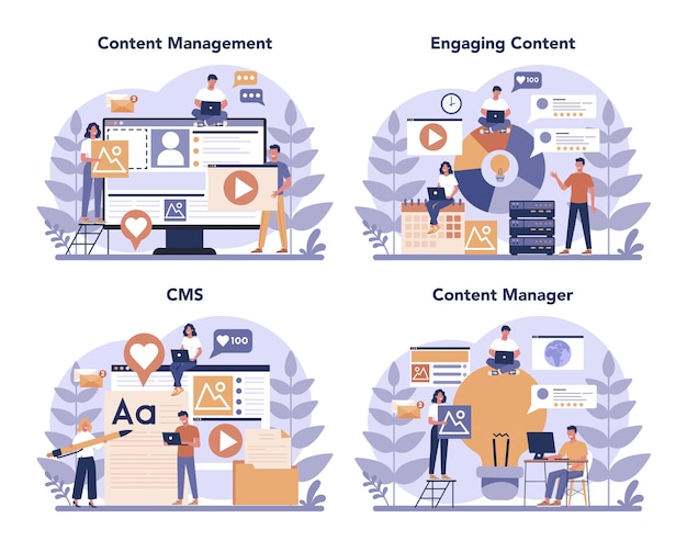 Content-management-konzeptsatz