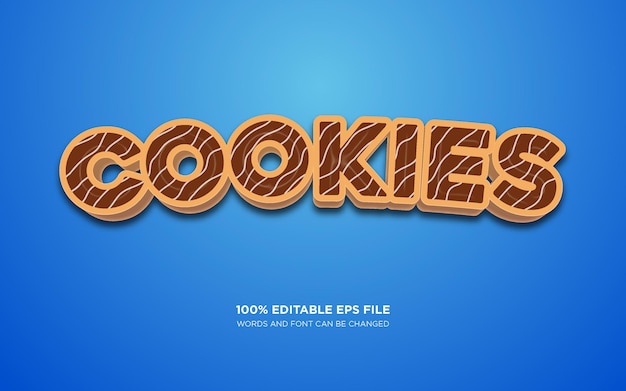 Cookie-bearbeitbarer Textstileffekt