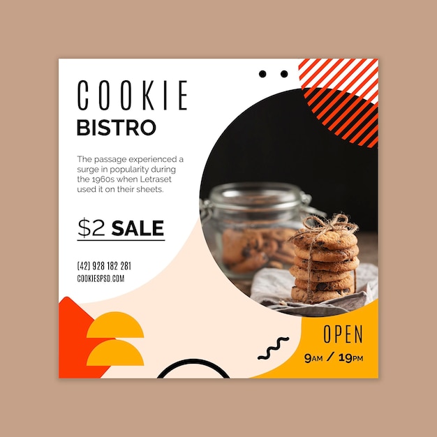 Cookies Flyer Vorlage